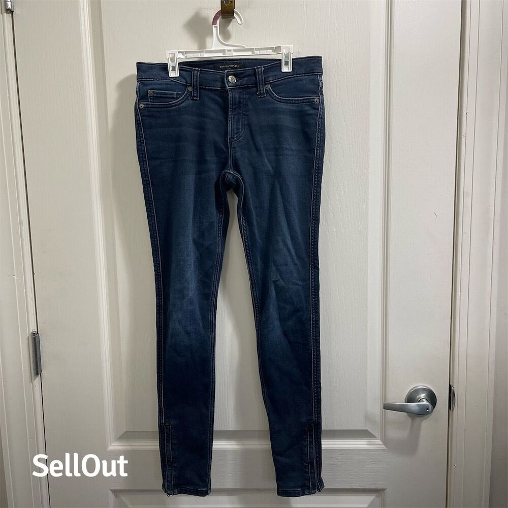 Banana Republic Women's Jegging Jeans Size 4 Blue Dark Wash Slim Fit (sku329)